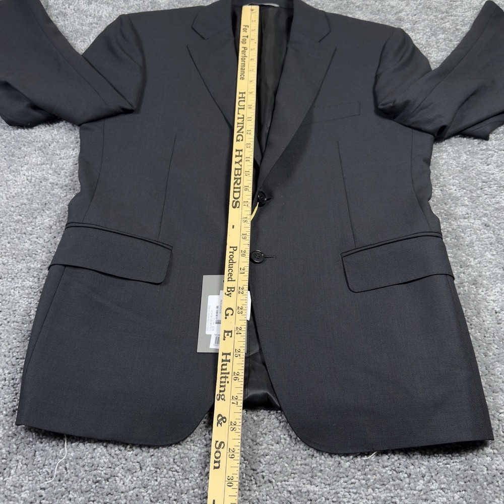 $1,545 CANALI TRAVEL WATER RESISTANT Black Wool Blazer 38 (EU 46) Tacking Stitch - Picture 14 of 16